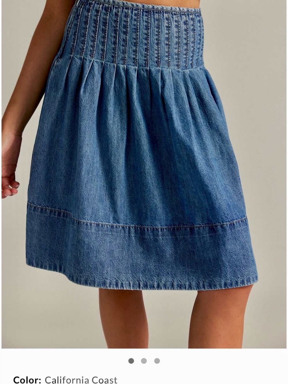 Free People Peyton Denim Skirt - California Coast